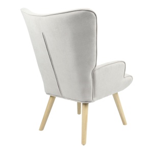 Fotoliu Model Fluffy V2, Gri/Natur, 75x69x96 cm - Img 2