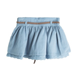 Fusta denim cu margine dantelata Newness - Img 2