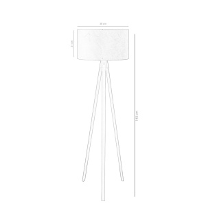 Lampadar AYD Gri 140x38x38 cm - Img 3