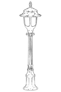 Lampadar de exterior 68180 Negru 95x25 cm - Img 2