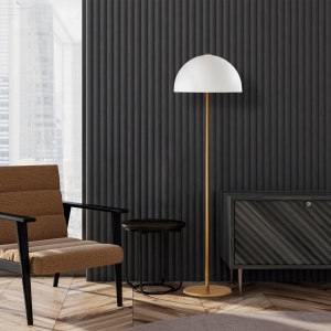 Lampadar Mixed Auriu 40x40x154 cm - Img 2