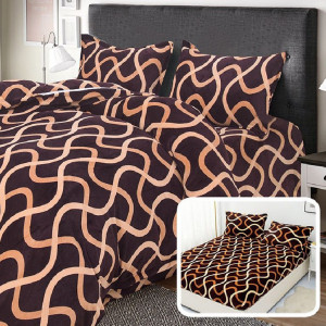 Lenjerie cu elastic 180x200 Wave (Cocolino) - Img 2