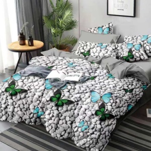 Lenjerie cu elastic 180x200cm, Crystelle, 4 Piese