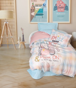 Lenjerie de pat Copii Model Smile Mint