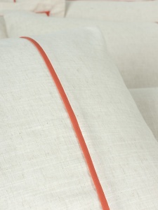 Lenjerie de pat dublu Model Banded Orange - Img 3