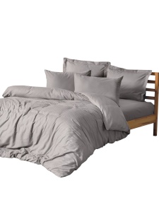Lenjerie de pat dublu Model Plaid Grey - Img 3