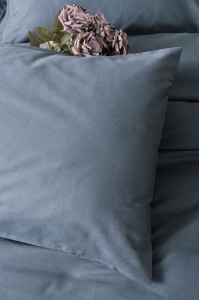 Lenjerie de pat dublu Model Plain Anthracite - Img 2