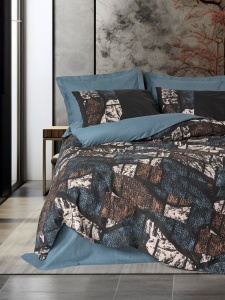 Lenjerie de pat dublu Model Senso Petrol Green