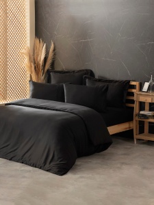 Lenjerie de pat dublu Model Silky Black