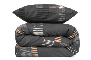 Lenjerie de pat dublu Model Trace Anthracite - Img 3