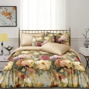 Lenjerie de pat Finet Superfin cu elastic – 4 piese, Bloom - Autumn Bouquet