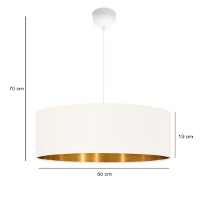 Lustra AYD Crem 52x52x23 cm - Img 3