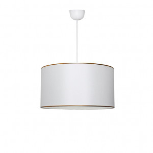 Lustra cu o singura lumina PWL-1091, E27 alb-auriu, 38x70cm
