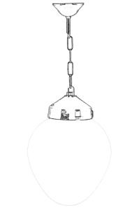 Lustra de exterior 68194 Alb 50x25 cm - Img 2