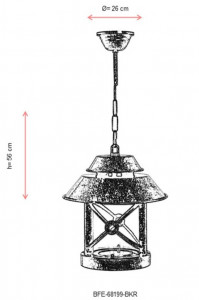 Lustra de exterior BFE-68199-BKR Maro - Img 3