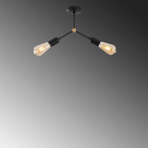Lustra Sparrow Negru 34x10x26 cm - Img 5