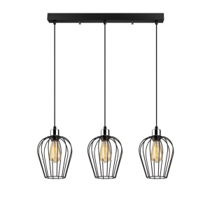 Lustra Tel Negru 70x20x115 cm - Img 5