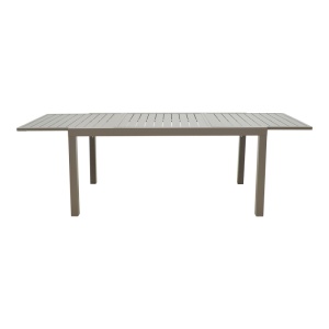 Masă de exterior din aluminiu Model Lafla, Champagne, 160-240x100x75 cm - Img 4