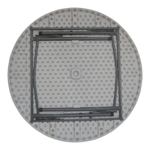 Masă de exterior pliabilă Model Comfort, Alb, D120x74 cm - Img 2