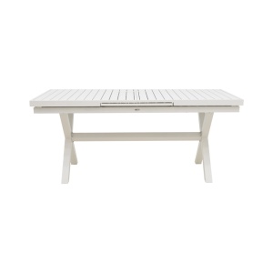 Masa de Gradina Model Dagyn, Alb, 180-240x90x76 cm - Img 3