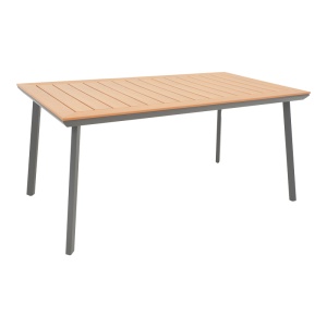Masa de Gradina Model Griffith, Natural/Negru, 160x80x74 cm - Img 1