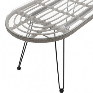 Masa de Gradina Naoki Negru - Gri 100x45x46 cm - Img 3