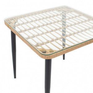 Masa de Gradina Naoki Negru - Natural 80x80x78 cm - Img 3