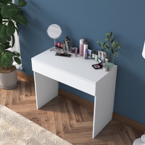 Masa de Toaleta Model Riggs, Alb, 90x45x76.8 cm - Img 2