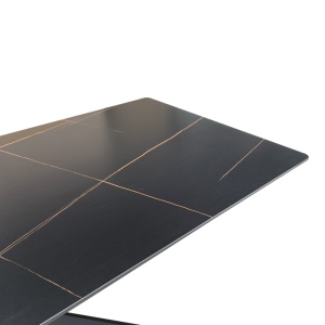 Masă Mattias, negru/negru, 180x90x75 cm - Img 4