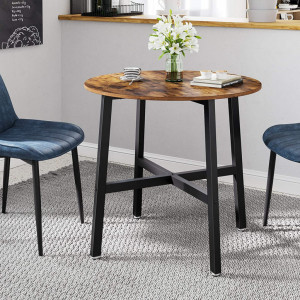 Masa Model Blaze, 80x80x75 cm, Maro Rustic/Negru - Img 3
