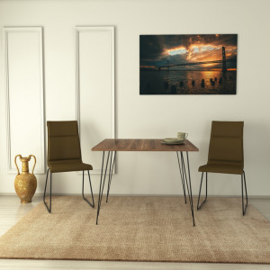 Masa Model Damir, 90x90x75 cm, Nuc - Img 1