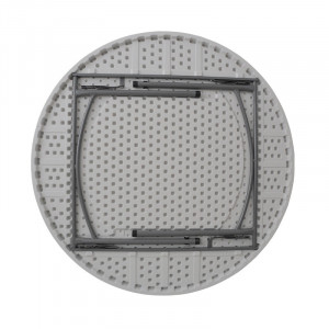 Masa rotunda pliabila Comfort - dintr-o singura bucata, gri deschis D152x74cm - Img 2