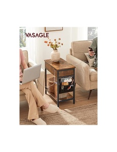 Masuta de Cafea Model Ana, 60x31x60 cm, Maro Rustic - Img 3