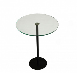 Masuta de Cafea Model Cain, 40x40x50 cm, Negru, Blat Sticla securizata - Img 3