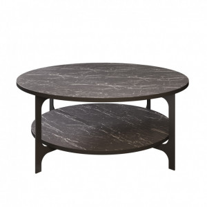 Masuta de Cafea Model Esparza, 90x90x36.8 cm, Negru - Img 3