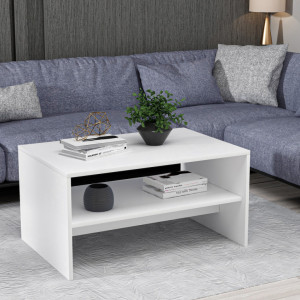Masuta de Cafea Model Iris, 90x45x46.8 cm, Alb - Img 1