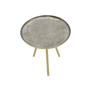 Masuta de Cafea Model Jacksie, Auriu/Gri, D41x43.5 cm - Img 3