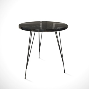 Masuta de Cafea Model Kellen, 40x40x44 cm, Negru marmorat - Img 6