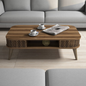 Masuta de Cafea Model Schroeder, 105x60x34.6 cm, Nuc - Img 2