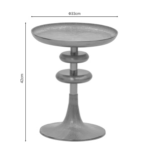 Masuta de Cafea Model Trego, Auriu/Alb, D33x42 cm - Img 6