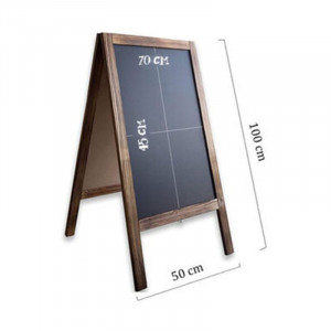 Meniu tabla Felex, culoarea nuc - negru 50x25x100cm - Img 4