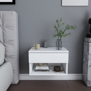 Noptiera Model McCall, Alb, 44.6x29x31.9cm - Img 1