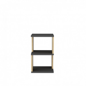 Noptiera Model Ramirez, Antracit/Stejar , 29.6x29.6x49.4cm - Img 5