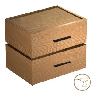 Noptiera Model Sonlen, Stejar, 60x40x44.5 cm
