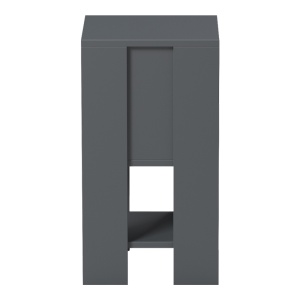 Noptiera Reppo, cu polita si compartiment inchis, Antracit, 30 x 30 x 55 cm - Img 6