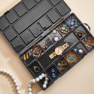 Organizator bijuterii Model Beckett, Negru, 26x15x3.5 cm - Img 2