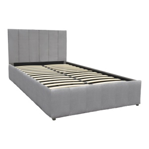 Pat de o persoană Snuggle V1, gri, 120x200 cm - Img 3