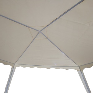 Pavilion Grădină 3x3 m, Cadru Metalic Bej & Copertină Textilă, 300x300 cm - Img 5