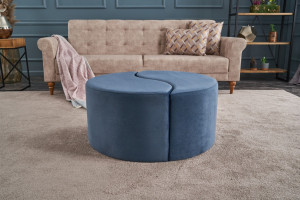 Pouf Alis, Albastru - Img 2