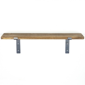 Raft din lemn Lam002 Negru 60x16x14 cm - Img 6